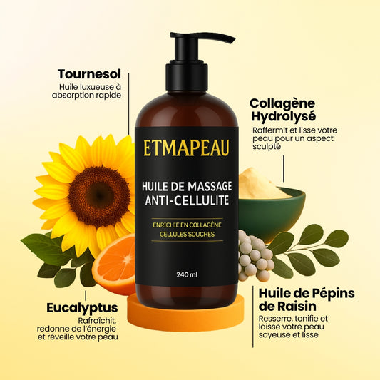 Huile Anti-Cellulite au Collagène et aux Cellules Souches